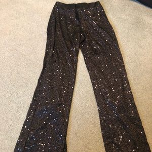 Black Sequin Dance Costume Bottoms